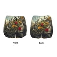 thumbnail image 3 of Balery Floral Rhino With Birds Pantalones cortos deportivos para mujer con forro y dos bolsillos, elásticos, para entrenamiento, gimnasio, yoga-X-Large, 3 of 7