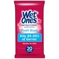thumbnail image 2 of (2 pack) Wet Ones Antibacterial Hand Wipes, Fresh Scent, 20 Ct Travel Pack, Hypoallergenic, 2 of 9