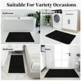 thumbnail image 6 of Easy-Going Luxury Chenille Shag Bath Rugs, Non Slip Bath Mat for Bathroom Floor, 18"x25", Black, 6 of 8