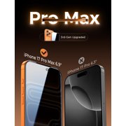 MAGIC JOHN 3rd GEN Private Screen Protector for iPhone 17 Pro Max Corning Tempered Glass Screen Saver Easy to Install [2 Pack]