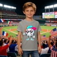 thumbnail image 1 of Chandails pour Filles Col Ras du Cou Enfants Manches Courtes Chandails pour Garçons T-Shirts Hauts pour Filles 4T, 1 of 3