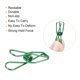 thumbnail image 4 of Uxcell Clips de alambre metálico pequeños de 1" multiusos, abrazaderas para bolsas, verdes, 25 unidades, 4 of 5