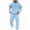 Light blue, variant on Blekii Mens Fleece Lined Sweatsuit Set, Men's Solid Color Sweatshirt & Sweatpants Set, Long Sleeve Hoodie & Jogger Pants, Casual Lounge Wear for Fall Winter, Fleece Lined Hoodie And Pants Loungewear