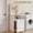 WHITE, variant on Pull Out Trash Can Cabinet for Double 7 Gallon or 13 Gallon Bin, Freestanding Kitchen Trash Bin Cabinet with Drawer, Pet Proof Hidden Garbage & Recycling Storage for Laundry & Living Room, Black