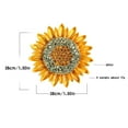 thumbnail image 7 of Uinagy Sunflower Diamond Brooch, 7 of 7