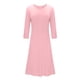 thumbnail image 5 of ICHUANYI Clearance Women Fashion Comfortable Button V-Neck Solid Color Casual Dress(Pink, S) ICHUANYI WER2023081008115, 5 of 9