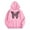 Pink, variant on Telankuip Hoodies for Teen Girls Trendy Large Butterflies Graphic Preppy Kid's Sweatshirts Casual Loose Fit Comfort Long Sleeve Hooded Pullover Tops with Pocket White 1-2 Years