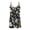 Abstract Floral Black, variant on ZAITUBLES Womens Rompers Summer Casual Loose Sleeveless Outfit Adjustable Spaghetti Strap Shorts Jumpsuit, Lightweight with Front Pockets, Rainbow Leopard Print, Size M