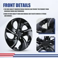 thumbnail image 3 of 15" Set of 4 Hubcaps Wheel Rims Cover for 2013-2015 Honda Civic Sedan,2013 Honda Civic Coupe,Compatible With Steel Wheels Bolt on Installation(Black Lacquer), 3 of 9