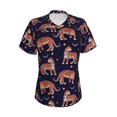 thumbnail image 2 of Uemuo Leopard Print Printed Women's Classic V-Neck T-Shirt - Soft, Breathable, Moisture-Wicking, Perfect for Casual, Office, Travel, and Everyday Wear-Small, 2 of 5