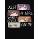 thumbnail image 2 of 1pc Anime Lover Graphic Tee for Women, Casual Crew Neck Short Sleeve T-Shirt, Geometric-Patterned Knit Polyester Fabric, Medium Stretch Comfort Fit for All Seasons, 2 of 6