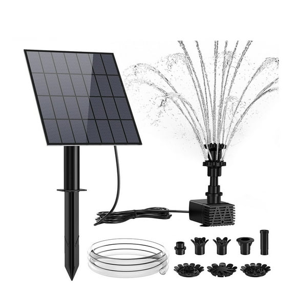 Solar Water Pump Kit, 10W Solar Powered Water Fountain Pump With 6 Nozzles, DIY Water Feature Outdoor Fountain For Ponds ,Multi-Install Methods