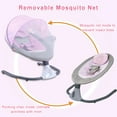 thumbnail image 5 of Electric Smart Baby Swing Seat for Infants with 12 Pre-Set Lullabies and 4 Speeds, Convenient Bluetooth Baby Swing Seat with Remote Control and Hanging Toys, , Pink, 5 of 9