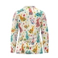 thumbnail image 3 of Uorisanigo Colorful Easter Rabbit Women's Golf Top Breathable Fashion Moisture Wicking Casual Tennis Activewear Versatile Long Sleeve Quarter Zip Pullover, 3 of 7