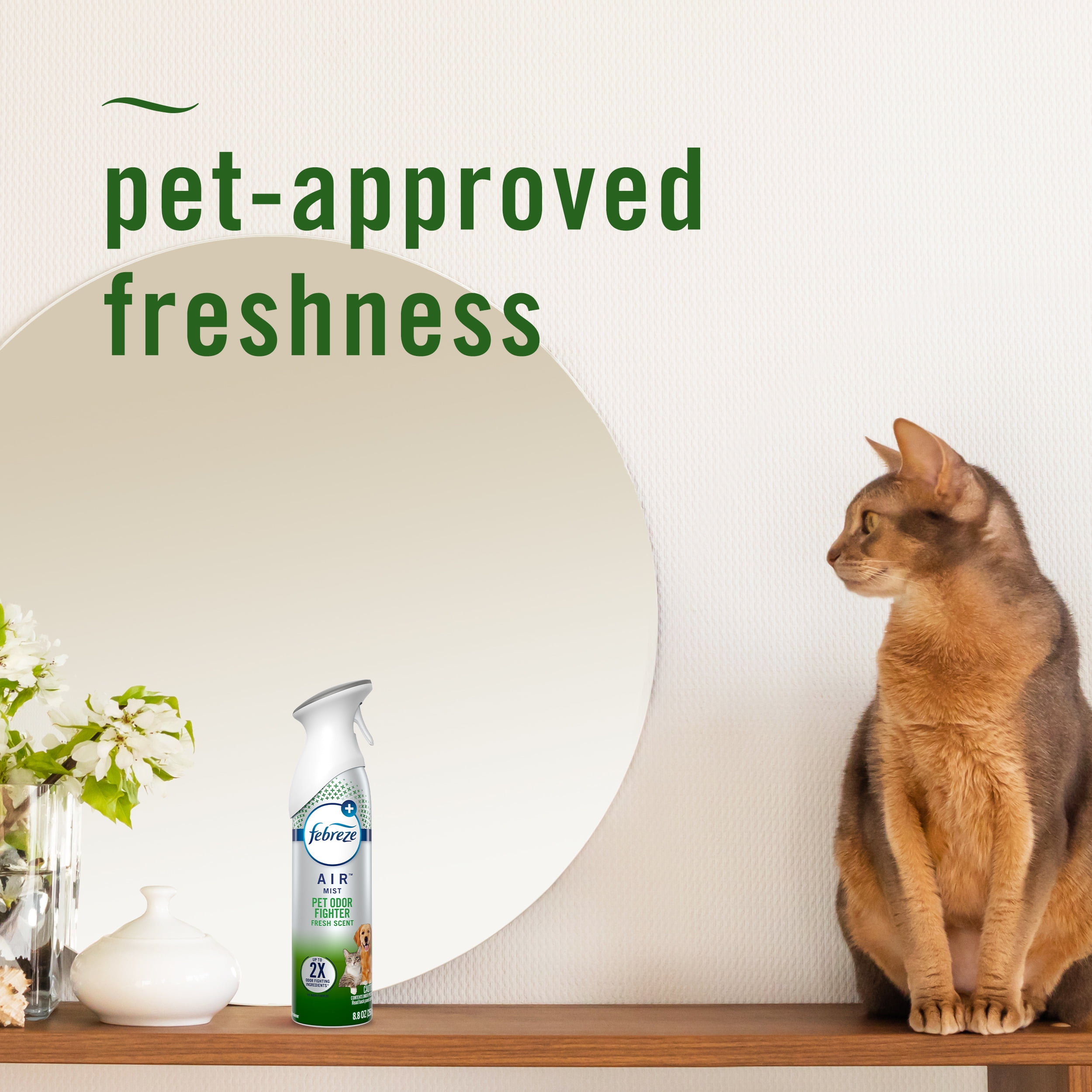 (2 pack) Febreze Air Freshener Spray, Odor-Fighting Room Spray, Pet Heavy Duty Odor Fighter, 8.8oz