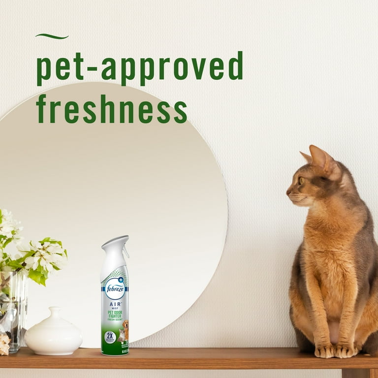 Febreze Air Mist Heavy Duty Pet Odor Eliminating Air Freshener Fresh Scent 8.8 oz Aerosol Can Walmart