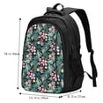 thumbnail image 4 of Yiaed Rose Flowers Print Laptop Backpack,Business Travel Durable Laptops Backpack with USB Charging Port,Water Resistant College Computer Bag, 4 of 5