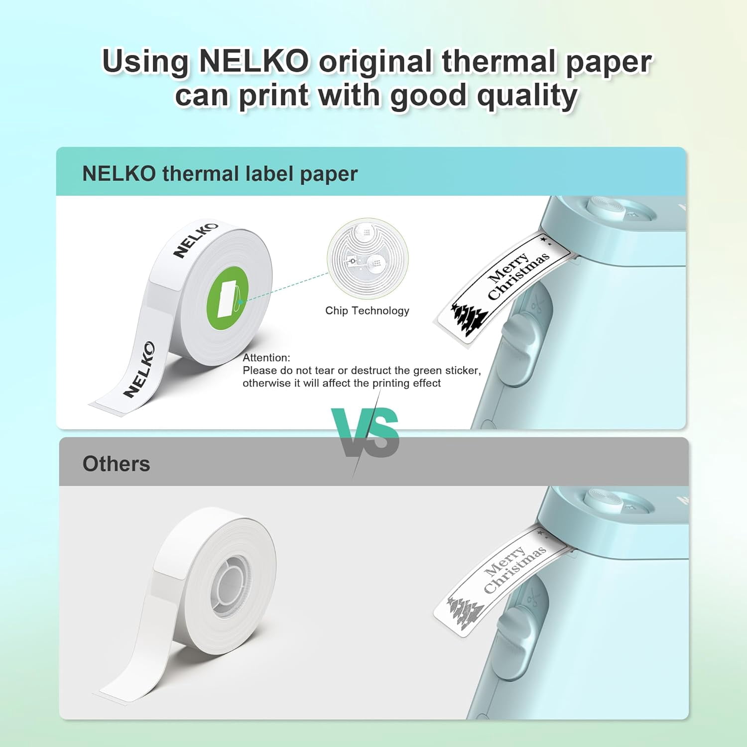 Nelko P21 Label Maker with Tape, for Office and Home Organization, Blue, 1 Pack