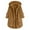 Brown, variant on Womens Fashion Vintage Coat with Hood Winter Warm Button Jacket Curve Hem Plus Size Hooded Coats Outwear with Pocket