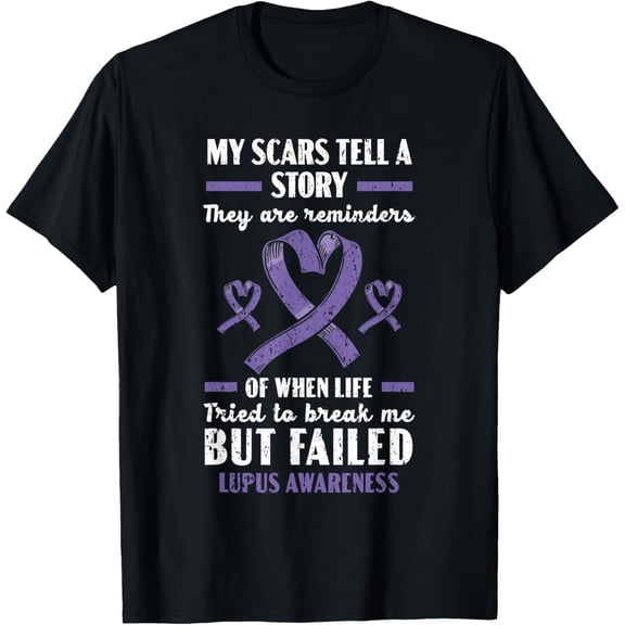 men and women can wear, Lupus Awareness Purple Ribbon SLE Autoimmune Disease T-Shirt
