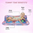 thumbnail image 2 of 4E's Novelty Water Mat for Babies - Inflatable Tummy Time Water Mat for Sensory Development, Baby Play Mat, 2 of 6