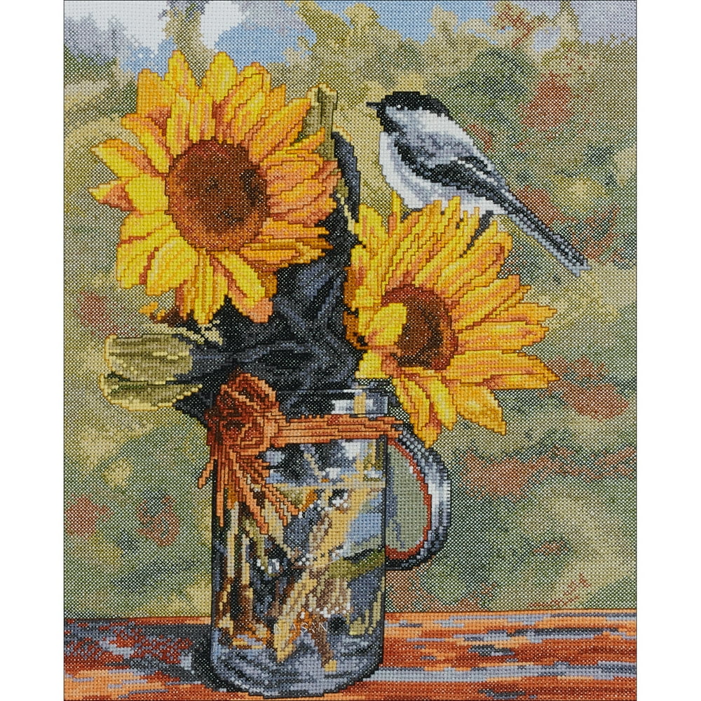 Bucilla Counted Cross Stitch Kit 11"X14"-Sunny (14 Count) - Walmart.com