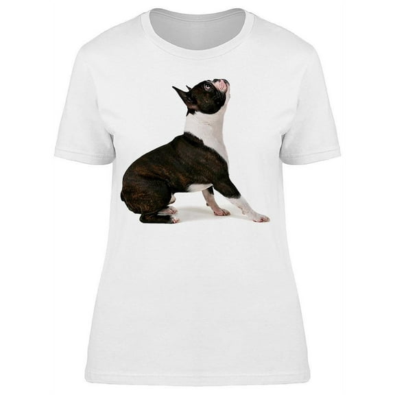 Obedient Terrier Looks Up T-Shirt Women -Image by Shutterstock, Female Large