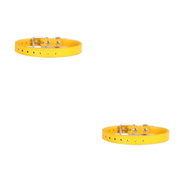Guardoinrt PU Adjustable - Cute And Practical For Doggy Whelping Needs Safe And Non-toxic Whelping Collar Newborn gold 2PCS