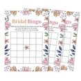 thumbnail image 1 of Inkdotpot Bridal Wedding Shower Bachelorette Party Bulk Blank Square Fill In Gift Ideas 50FloralBingoGameCards, 1 of 1