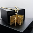 thumbnail image 1 of Gold Necklace Flip Book Necklace, Trendy Personalized Necklace Decoration, Fashion Jewelry Gift for Women, Hip Hop Style Long-Tail Jewelry, Foldable Metal Frame Necklace, for Office Decor, 1 of 8