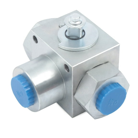 3/4" NPT 3-Way Hydraulic Ball Valve – 5800 PSI High-Pressure Carbon Steel Flow Control Valve, Bi-Directional Manual Shut-Off for Hydraulic Systems & Industrial Applications