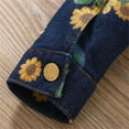 thumbnail image 6 of Mercatoo Sunflower Pattern Denim Jacket for Toddler Baby Girls Button Down Lapel Jean Outwear Long Sleeve Coat Girl Clothes, 6 of 7