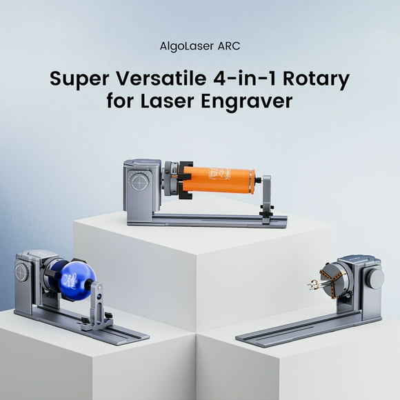 Algo ARC1.0, Rotary Chuck for Most Laser Engravers, Jaw Chuck Rotary, Y-axis Rotary Roller Engraving Module for Engraving Cylindrical Objects, Wine Glass, Tumbler, Ring