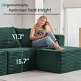 thumbnail image 4 of Cozylore 128.3" Oversized Modular Sectional Sofa 7 Seater U Shaped Upholstered Couches Cloud Couch with Deep Seat for Living Room, No Assembly Required, Green, 4 of 8
