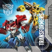 Mighty Transformers Birthday Party Luncheon Napkins , Pack Of 16, Blue , 6 1/2"