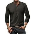 thumbnail image 2 of Button Washed Old V-neck Men's T-shirt, 2 of 9