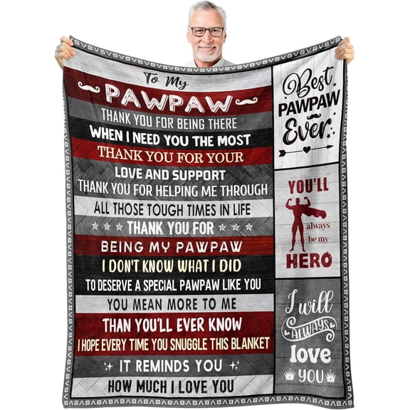 Pawpaw Gifts, Best Gifts for Pawpaw, Birthday Gifts for Pawpaw, Pawpaw Gifts from Grandkids Grandchildren, Paw Paw Gifts for Grandpa, Pawpaw Christmas Fathers Day Throw Blanket Gifts 60"x50"