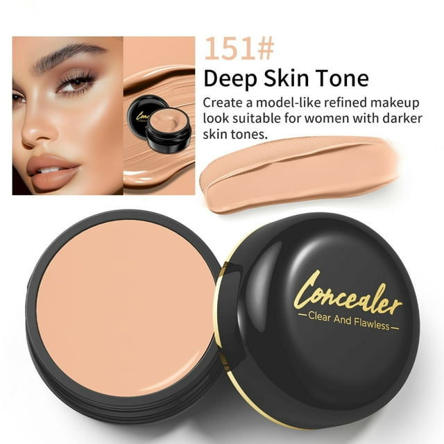 Color Correcting Concealer Pot Concealer Full Coverage Under Concealer For Conceals Dark Circles Foundation Makeup, A Concealer