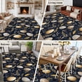 thumbnail image 5 of 5'x8' Area Rugs, Vintage Easter Eggs Indoor Outdoor Area Rug for Living Room Bedroom, Spring Botanical Leaves Black Washable Bathroom Rugs Kitchen Floor Carpet Mats Home Decor Aesthetic, 5 of 8