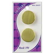 Le Bouton 7/8" Gold Shank Button, 2 Count