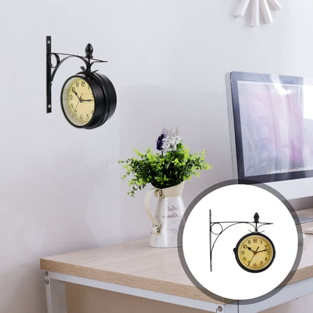 YOSADIER Hanging Wall Clock Vintage Retro Iron Wall Decoration 1 Set