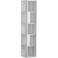 thumbnail image 3 of JV Home Piano Collection 64 Inch 5-Tier Corner Bookcase Stylish Bookshelf Shelving Storage for Living Room Kitchen Laundry Bedroom (White), 3 of 6