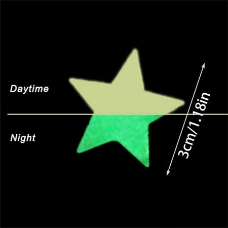 

GUSTVE 100PCS 3D Star Wall Stickers Luminous Glow in the Dark Kid Bedroom Decor Glow in Room Ceiling Gift Glowing Wall Decals Bonus Constellations