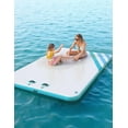 thumbnail image 2 of Inflatable Floating Dock Air Dock Platform 6ft/8ft/10ft Non-Slip Inflatable Water Swim Mat Floating Island Raft for Pool Lake Beach Ocean Fishing Relaxing, 2 of 6