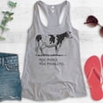 thumbnail image 2 of Moo Money Moo Problems Cow Tank Top, Ladies Racerback Tank Top, Farm Animal Tank, Cute Cow Tank, Heather Gray, Large, 2 of 3
