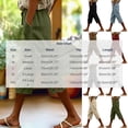 thumbnail image 3 of Kezqiaxn Capris Pants for Women Summer Lace Elastic Waist Loose Cropped Pants with Pockets Womens Capri Pants, 3 of 9