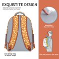 thumbnail image 5 of Yellow Puppy Dog Food Footprints Backpack for School,Cute School Bag,Schoolbag with Adjustable Shoulder Straps & Padded Back,15.3"x11"x6.7", 5 of 6