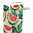 thumbnail image 5 of Watermelon Kitchen Valances for Windows Farmhouse Linen Window Valance Curtain for Living Room Window Treatment Red Fruit Summer Cartoon Tropical Leaf Valance Rod Pocket Topper Drape, 42 x 12 Inch, 5 of 6