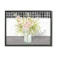 thumbnail image 2 of Stupell Industries Pink Rose Bouquet Charming Gingham Plaid Gray Framed by Patricia Pinto, 2 of 5