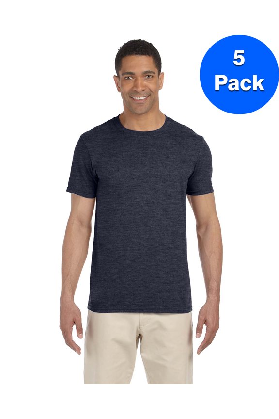 Mens 4.5 oz. SoftStyle T-Shirt 5 Pack